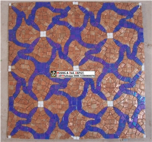 Glass Mosaic Medallions, Square Medallions
