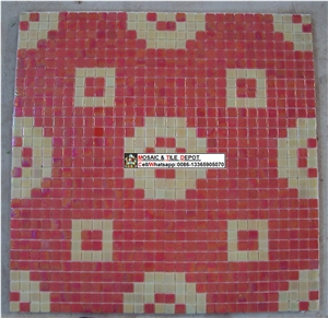 Glass Mosaic Medallions, Square Medallions