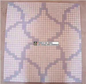 Glass Mosaic Medallions, Square Medallions
