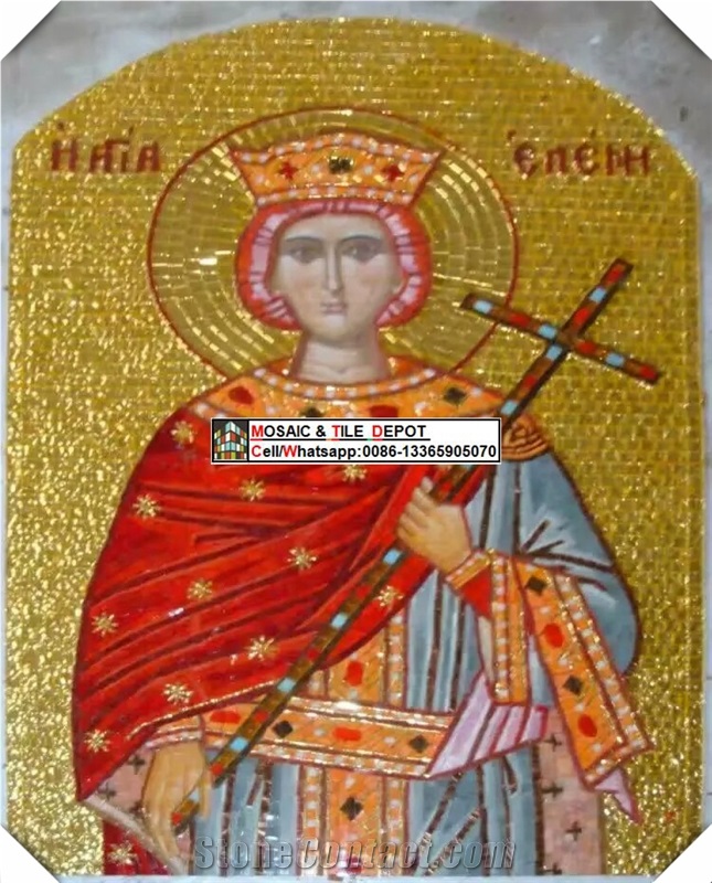 Gold Mosaic Mural Pattern for Church,China Gold Mosaic