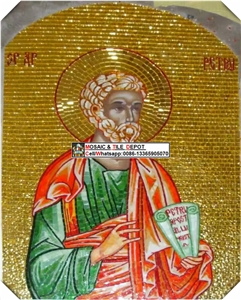 Gold Mosaic Mural Pattern for Church,China Gold Mosaic