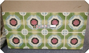 Hand Painted Kitchen Tile,Kitchen Wall Tile, Wall Murals,Islamic Pattern Tile