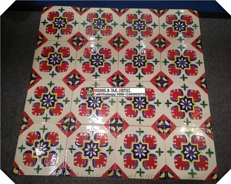 Hand Painted Kitchen Tile,Kitchen Wall Tile, Wall Murals,Islamic Pattern Tile