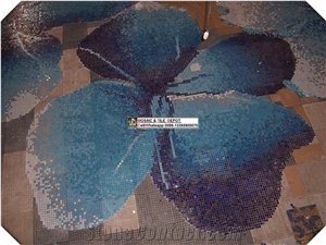 Mosaic Flower Pattern Design for Swimming Pool Mosaic Flower Pattern Design for Swimming Pool