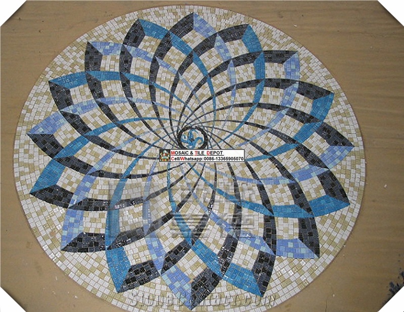Poold Mosaic Pattern,Round Mosaic Medallions for Pool