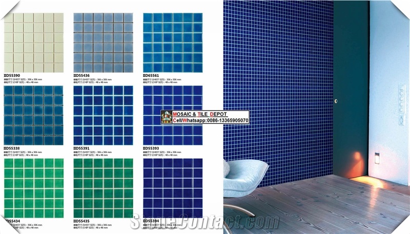 Porcelain Mosaic for Swimming Pool,Pool Decks,Poold Borders