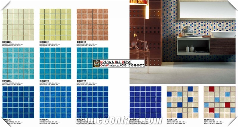 Porcelain Mosaic for Swimming Pool,Pool Decks,Poold Borders