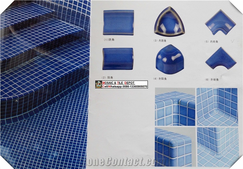 Porcelain Mosaic for Swimming Pool,Pool Decks,Poold Borders