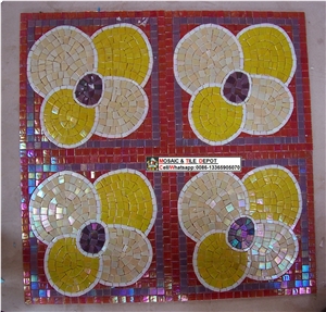 Round Glass Medallions, Floor Medallions