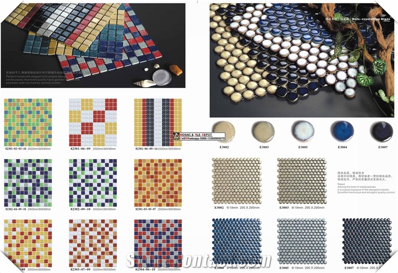 Round Penny Porcelain Mosaic,Penny Mosaic Tile