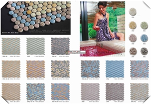 Round Penny Porcelain Mosaic,Penny Mosaic Tile