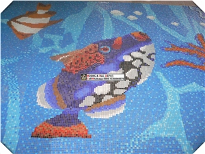 Swimming Pool Fish Design, Pool Mosaic Design