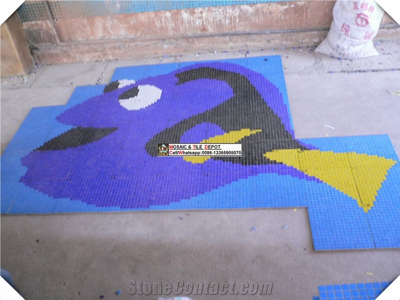 Swimming Pool Fish Design, Pool Mosaic Design
