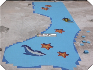 Swimming Pool Fish Design, Pool Mosaic Design