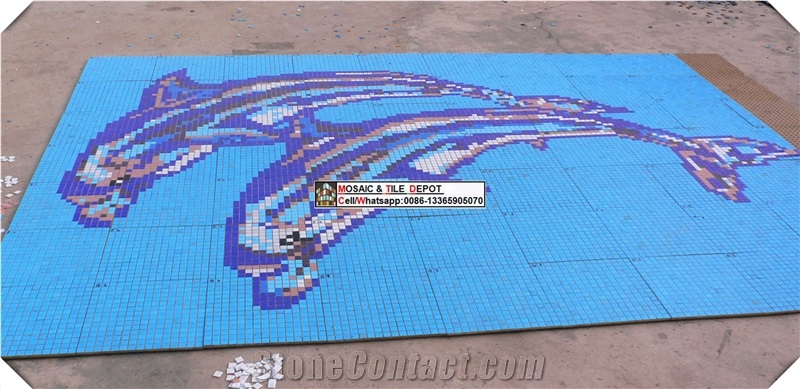 Swimming Pool Fish Design, Pool Mosaic Design