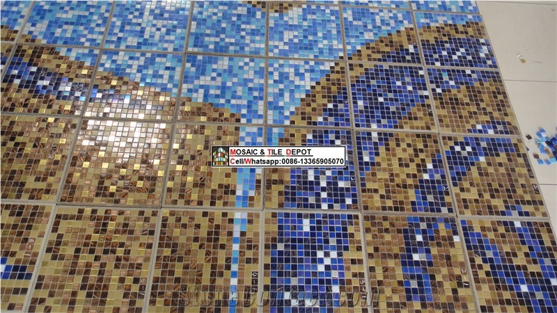 Swimming Pool Medallions, Mosaic Medallions,Glass Mosaic