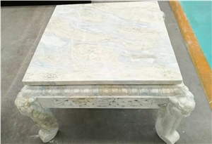 Blue Jade Coffee Table, Blue Onyx Furniture