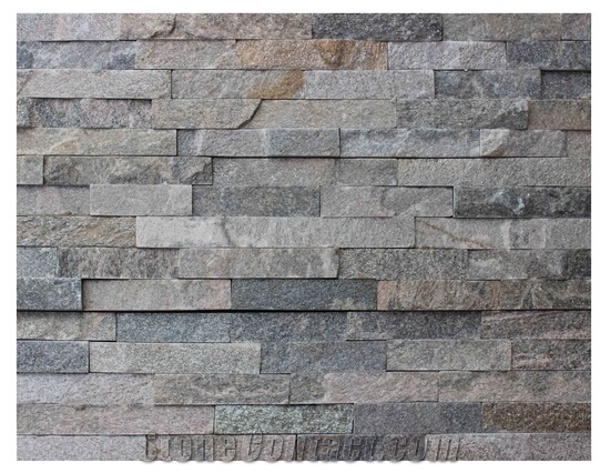 Pink Cheap Quartzite Stone Strips, a Grade Glued Cultured Stones Ledges Stone Veneer for Fireplace Wall Decoration