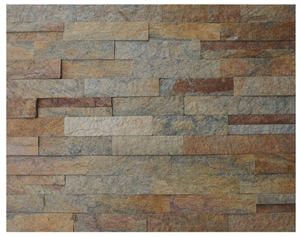 Rusty Cultured Stone, for Wall Cladding, Stacked Stone Veneer, Thin Stone Veneer, Ledge Stone