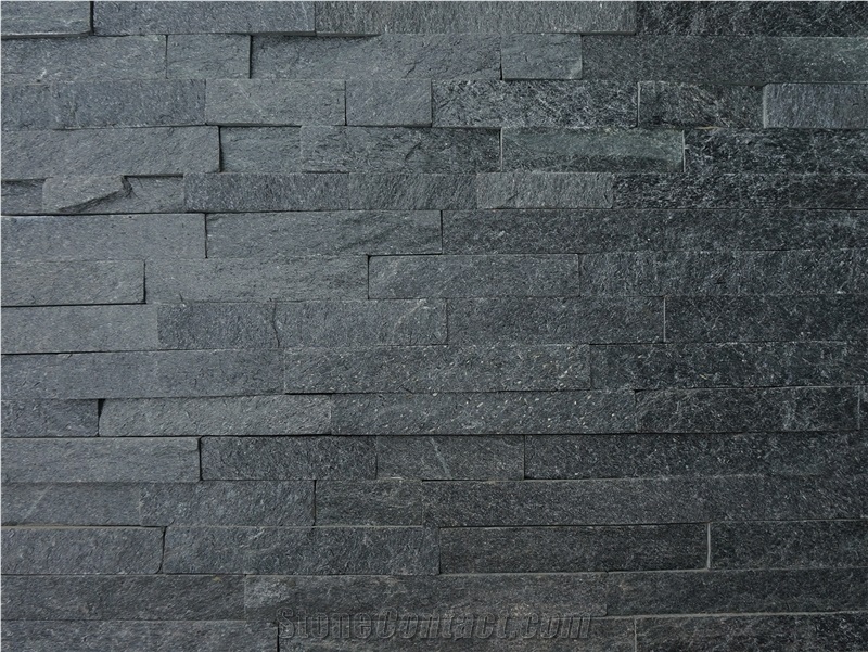 Black Quartzite Culture Stone/Veneer/Wall Cladding 15*60