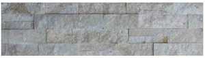 Cheap White Quartzite Stone Strips, a Grade Glued Cultured Stones Ledges Stone Veneer for Fireplace Wall Decoration