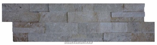 Cheap White Quartzite Stone Strips, a Grade Glued Cultured Stones Ledges Stone Veneer for Fireplace Wall Decoration