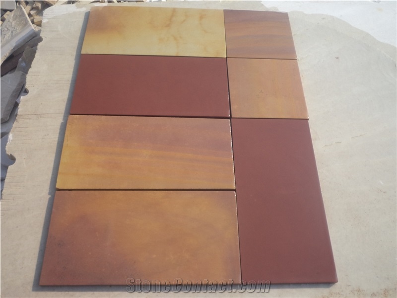 Autumn Brown, Desert Brown, Modak, Buff, Rajgreen and Mint Sandstone