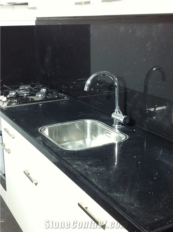 Black Granite Kitchen Custom Countertop