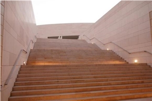 Steps, Risers, Ataija Cream Beige Limestone Steps