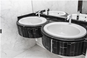 Nero Marquina Double Sink Master Bathroom Top Nero Marquina Double Sink Master Bathroom Top