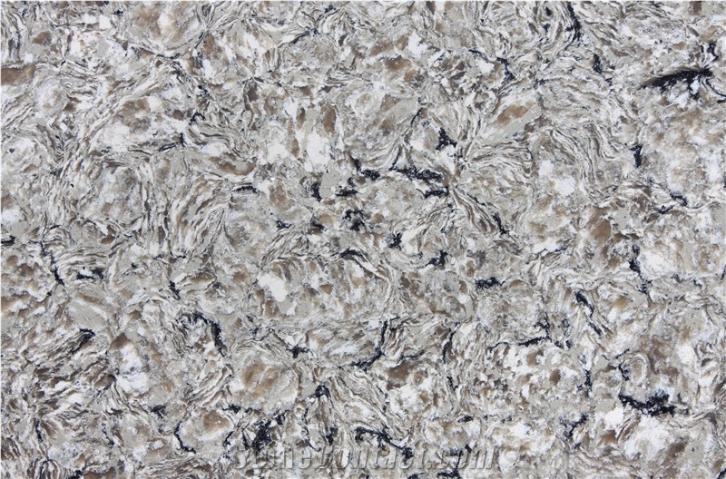 Jw Vortex-Non Porous Artificial Quartz Stone Slab for Wash Basin and Bath Top