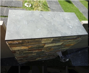 Azulino Cascais Gate Post Caps, Xisto De Barrancos Slate Gate Post Cladding Azulino Cascais Gate Post Caps, Xisto De Barrancos Slate Gate Post Cladding