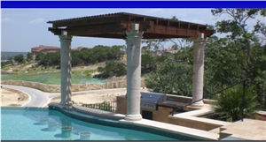 Riviera Beige Cantera Swimming Pool Column