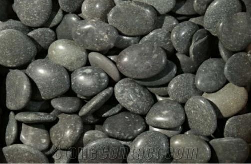 Black Pebple Stone, Polished