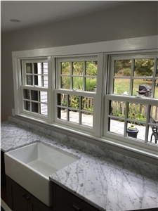 Statuario Carrara Marble Perimeter Kitchen Bench Top