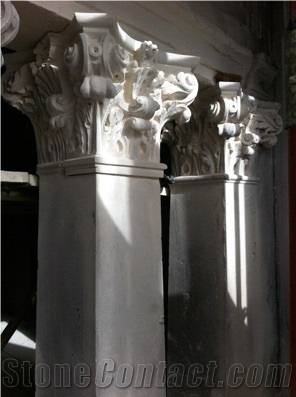 Pair Of Corinthian Capitals Restoration