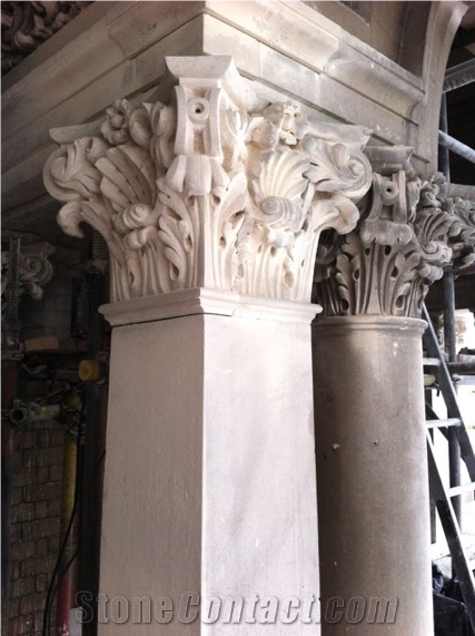 Pair Of Corinthian Capitals Restoration