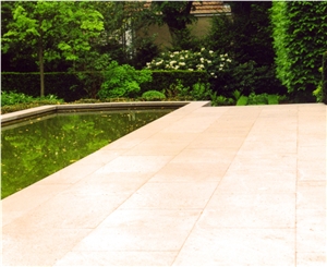 Beige Sandstone Pool Terrace Pavement