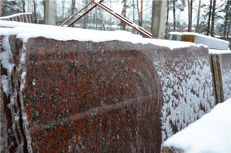 Rosso Santiago Granite Slabs