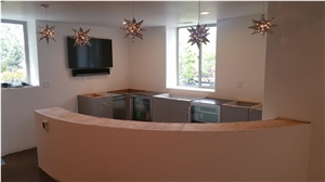 Opal White Marble Bar Top