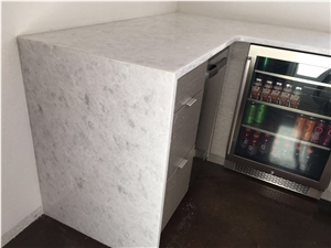 Opal White Marble Bar Top
