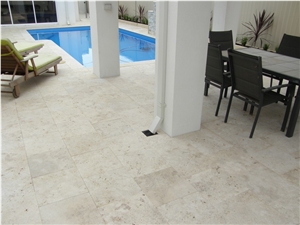 Travertine Bianco Platinum Tumbled French Pattern Paver