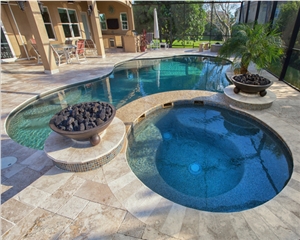 Travertine Pool Pavers, Pool Coping