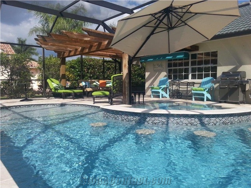 Travertine Pool Pavers, Pool Coping