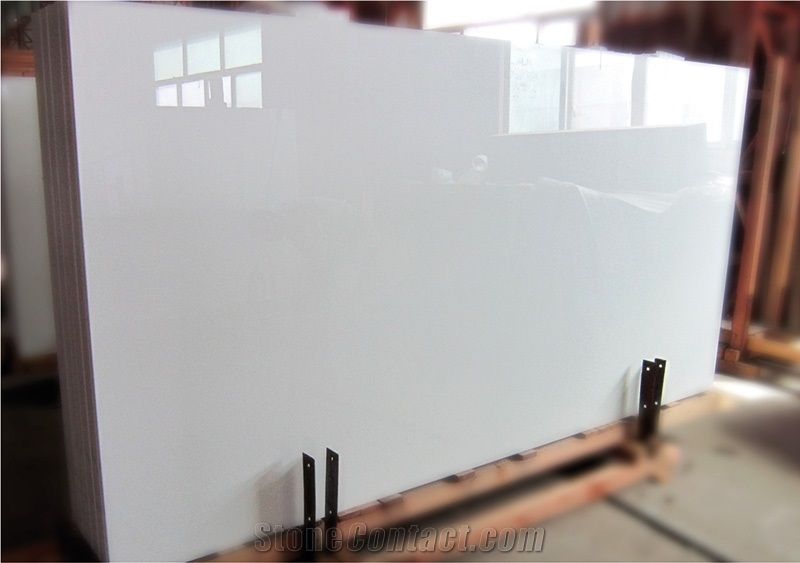Super Nano White Crystallized Stone Slabs
