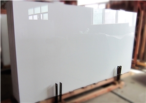 Super Nano White Crystallized Stone Slabs