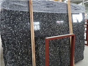 Peacock Eye Marble, Sea Shell Marble, China Black Marble Slabs Polishing, Polished Wall Floor Covering Tiles, Walling, Flooring, Pattern, Skirtings