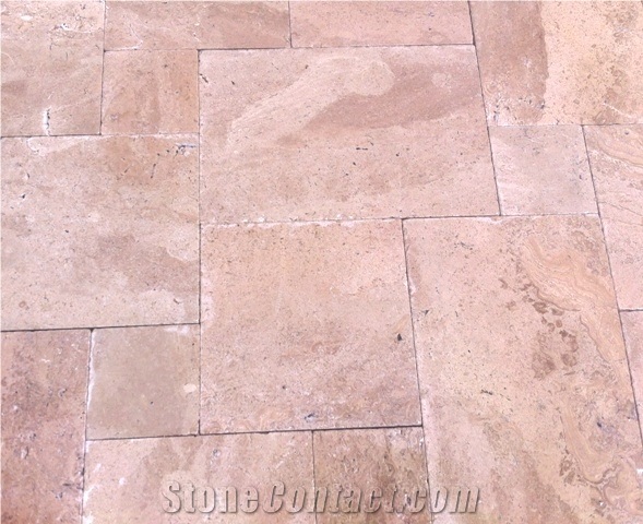 Bella Mocha Travertine French Pattern Paver