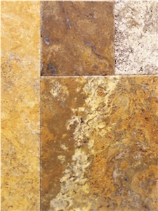 French Patterns-Golden Ink Travertine