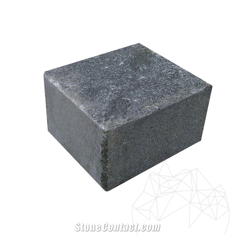 Anthracite Granite 4 Sides Cut Cobblestone (1ton 7-8 Sqm)